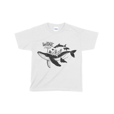 holidive – official dive merchandise tshirt the whale d