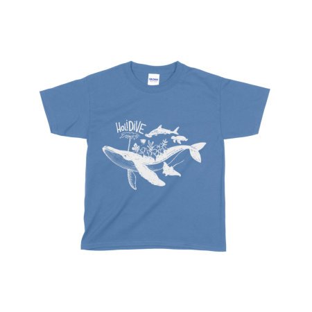 holidive – official dive merchandise tshirt the whale e