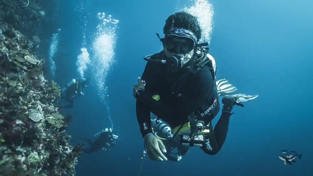 Having fun diving in Alor